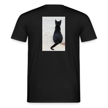 Katze Kätzchen Katzenshirt Geschenk - Männer T-Shirt - Schwarz - Hinten - AI Model Male 178 light (178cm)