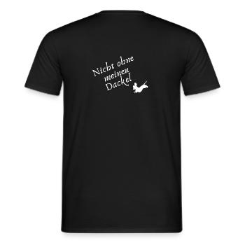Dackel - Nicht ohne meinen Dackel - Männer T-Shirt - Schwarz - Hinten - AI Model Male 178 light (178cm)