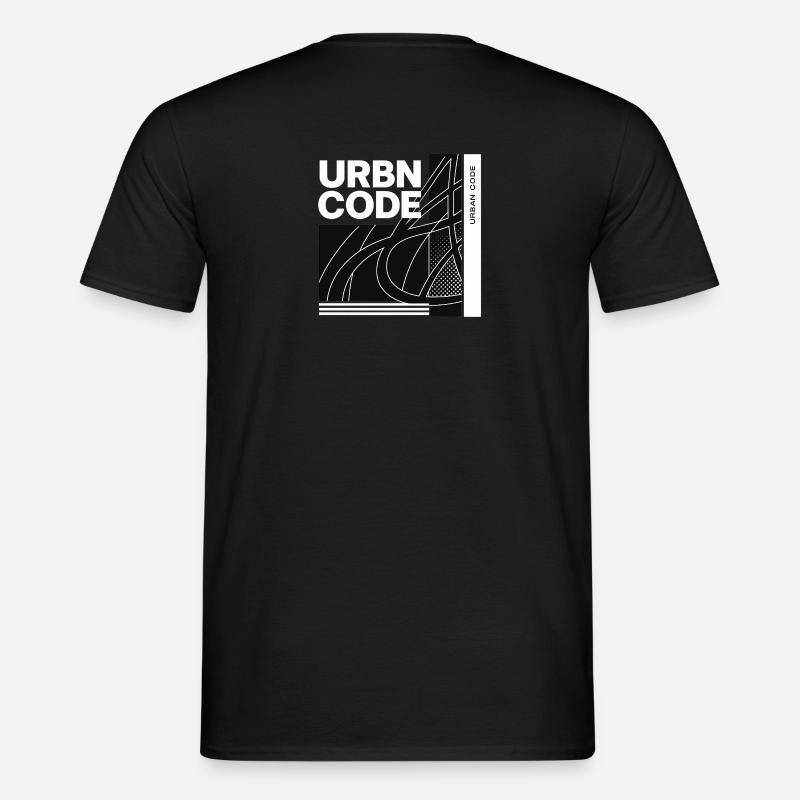 Conception de lignes de code urbain - T-shirt homme - noir