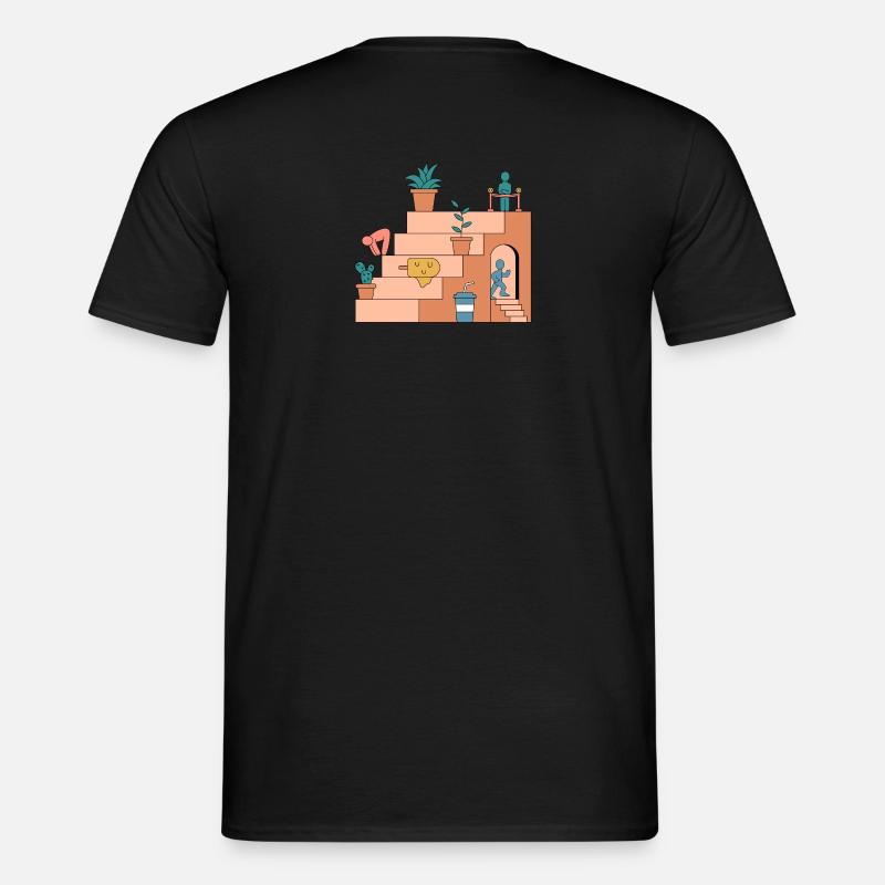 Treppe - Männer T-Shirt - Schwarz