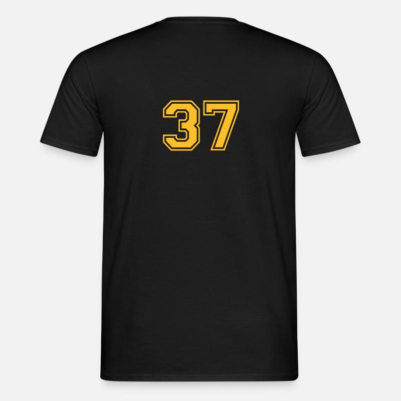 37 - Männer T-Shirt - Schwarz