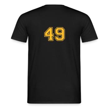 49 - Men's T-Shirt - black - Back - AI Model Male 178 light (178cm)