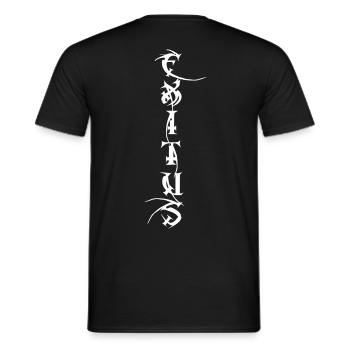 Exitus vertikal für die schwarze Gothic Szene - Männer T-Shirt - Schwarz - Hinten - AI Model Male 178 light (178cm)