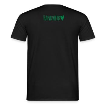 Handwerk ♥ - Männer T-Shirt - Schwarz - Hinten - AI Model Male 178 light (178cm)
