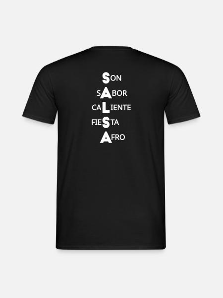 SALSA: Son, Sabor, Caliente, Fiesta, Afro - Männer T-Shirt - Schwarz