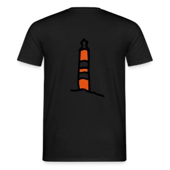 Amrum lighthouse - Men's T-Shirt - black - Back - AI Model Male 178 light (178cm)