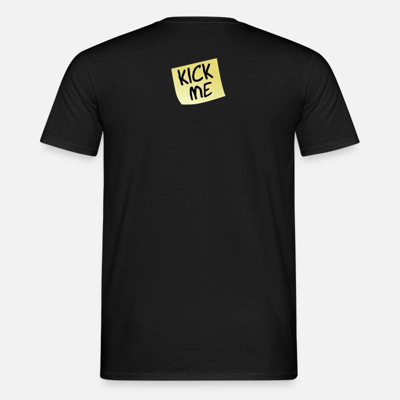 Kick me Post It Lustig Geschenk W - Männer T-Shirt - Schwarz