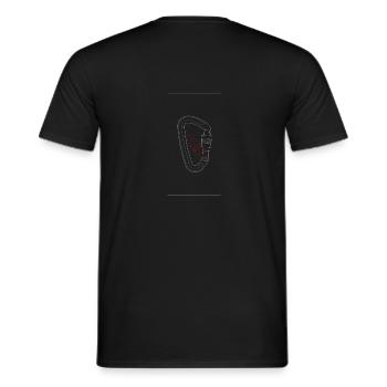 Karabiner - Männer T-Shirt - Schwarz - Hinten - AI Model Male 178 light (178cm)
