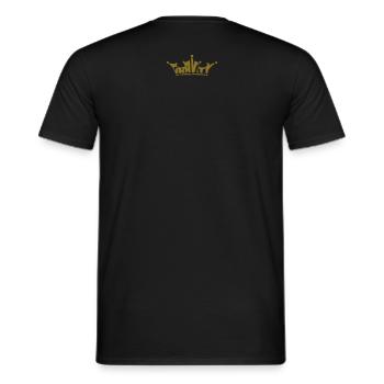 gravity majesty - Männer T-Shirt - Schwarz - Hinten - AI Model Male 178 light (178cm)
