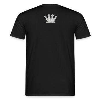 Crown Silver Birthday Wedding Anniversary JGA - Men's T-Shirt - black - Back - AI Model Male 178 light (178cm)