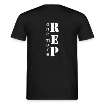 One More Rep (vertical) - Männer T-Shirt - Schwarz - Hinten - AI Model Male 178 light (178cm)