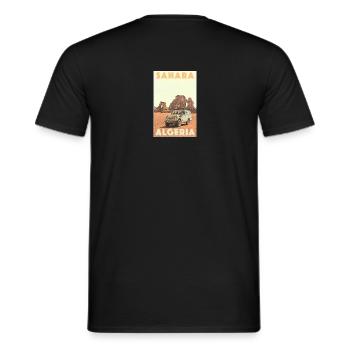 4x4 Fahrzeug in der Sahara - Männer T-Shirt - Schwarz - Hinten - AI Model Male 178 light (178cm)