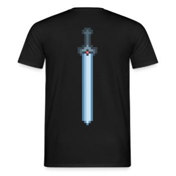 Iron Sword - Men's T-Shirt - black - Back - AI Model Male 178 light (178cm)