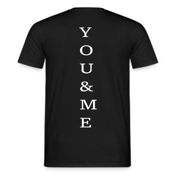 YOU&ME ..Du und Ich, was kann es schöneres geben?! - Männer T-Shirt - Schwarz - Hinten - AI Model Male 178 light (178cm)