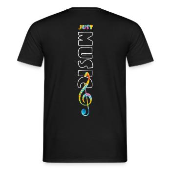 Musique tye die - T-shirt homme - noir - Dos - AI Model Male 178 light (178cm)