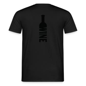 Wein / Wine - Männer T-Shirt - Schwarz - Hinten - AI Model Male 178 light (178cm)