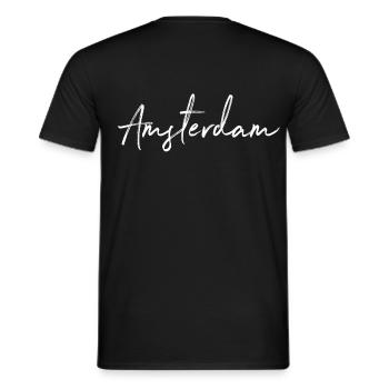 Amsterdam - T-shirt homme - noir - Dos - AI Model Male 178 light (178cm)