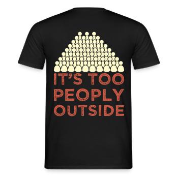 Introverti - T-shirt homme - noir - Dos - AI Model Male 178 light (178cm)