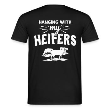 Cadeau de vaches fermières - T-shirt homme - noir - Dos - AI Model Male 178 light (178cm)