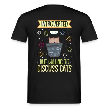 introvert - Men's T-Shirt - black - Back - AI Model Male 178 light (178cm)