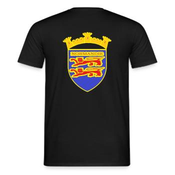 LION NORMANDIE - T-shirt homme - noir - Dos - AI Model Male 178 light (178cm)