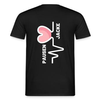 Pausenjacke Pflegekraft Krankenschwester Rauchen - Männer T-Shirt - Schwarz - Hinten - AI Model Male 178 light (178cm)