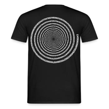 Drôle Pi Day Spiral Pi Math Tee pour Pi Jour 3 14 - T-shirt homme - noir - Dos - AI Model Male 178 light (178cm)