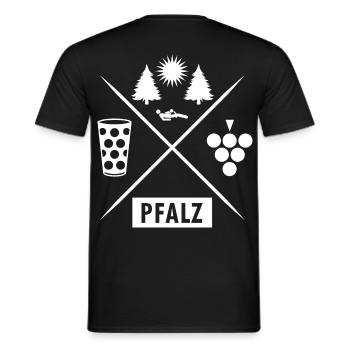Pfälzer Mundart - Männer T-Shirt - Schwarz - Hinten - AI Model Male 178 light (178cm)