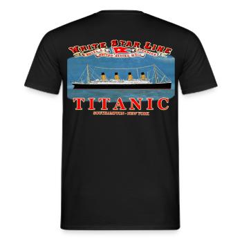 TITANIC CREATION Louis RUNEMBERG © Adagp - Men's T-Shirt - black - Back - AI Model Male 178 light (178cm)