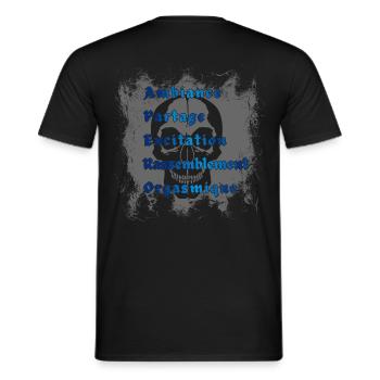 T-Shirt APERO Metal Festival - Männer T-Shirt - Schwarz - Hinten - AI Model Male 178 light (178cm)