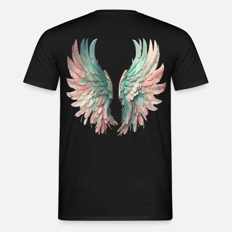 Ätherische Pastellflügel - Männer T-Shirt - Schwarz