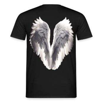 Angel wings - Men's T-Shirt - black - Back - AI Model Male 178 light (178cm)