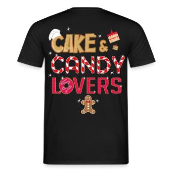 Cake & Candy Lovers T-Shirt - Men's T-Shirt - black - Back - AI Model Male 178 light (178cm)