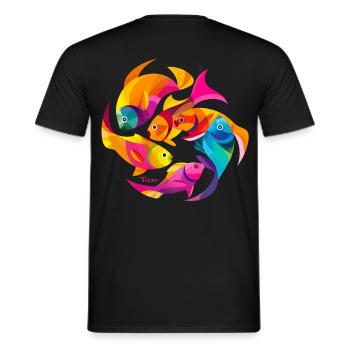 Couleurs tropicales - T-shirt homme - noir - Dos - AI Model Male 178 light (178cm)