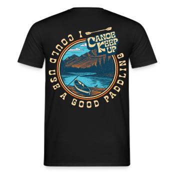 I could use a good paddling - Men's T-Shirt - black - Back - AI Model Male 178 light (178cm)