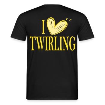 I love twb jaune - T-shirt homme - noir - Dos - AI Model Male 178 light (178cm)