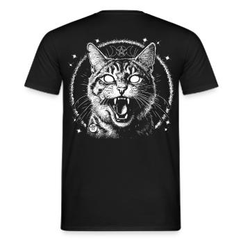 Bewitched Tabby - Männer T-Shirt - Schwarz - Hinten - AI Model Male 178 light (178cm)