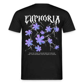 Euphoria Lightning Flowers - Men's T-Shirt - black - Back - AI Model Male 178 light (178cm)