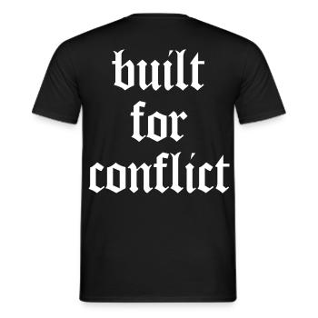 Built for Conflict - Bodybuilding & Gym - Männer T-Shirt - Schwarz - Hinten - AI Model Male 178 light (178cm)