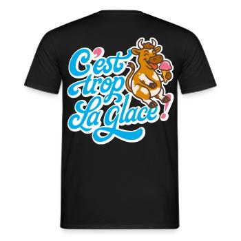 C'est trop la glace ! - T-shirt homme - noir - Dos - AI Model Male 178 light (178cm)