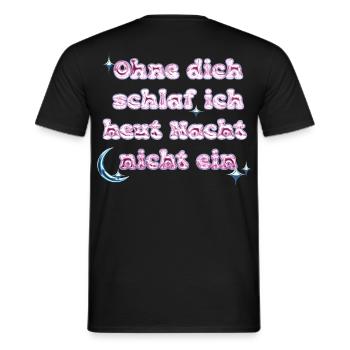 Without You - Y2K Text Design - Men's T-Shirt - black - Back - AI Model Male 178 light (178cm)