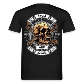 Skull and Bones Pirat - Männer T-Shirt - Schwarz - Hinten - AI Model Male 178 light (178cm)
