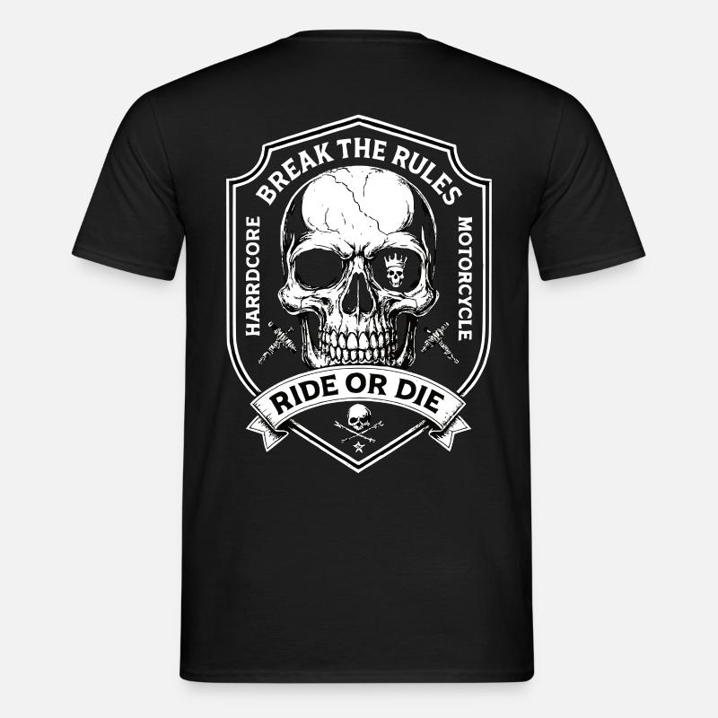 Motorradfahrer Biker Chopper Break The Rules  - Männer T-Shirt - Schwarz