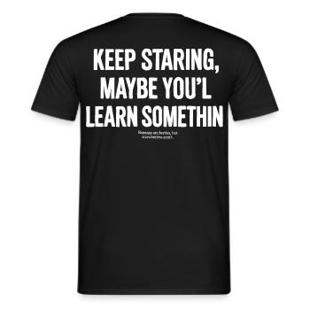 Keep staring - Men's T-Shirt - black - Back - AI Model Male 178 light (178cm)