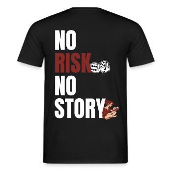 No Risk No Story - Citation motivante - T-shirt homme - noir - Dos - AI Model Male 178 light (178cm)