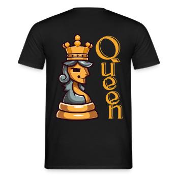 Schachkönigin - Männer T-Shirt - Schwarz - Hinten - AI Model Male 178 light (178cm)