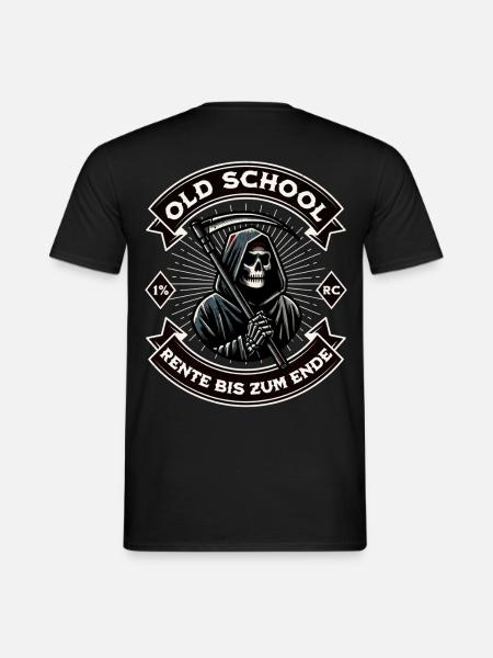 Biker Motorradfahrer Rentner - Rente bis zum Ende - Männer T-Shirt - Schwarz