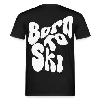 Born to Ski - Winter Design - Männer T-Shirt - Schwarz - Hinten - AI Model Male 178 light (178cm)