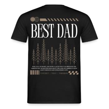 Bester Papa  - Männer T-Shirt - Schwarz - Hinten - AI Model Male 178 light (178cm)