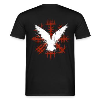 Wikinger Vegvisir mit Odins Raben - Männer T-Shirt - Schwarz - Hinten - AI Model Male 178 light (178cm)